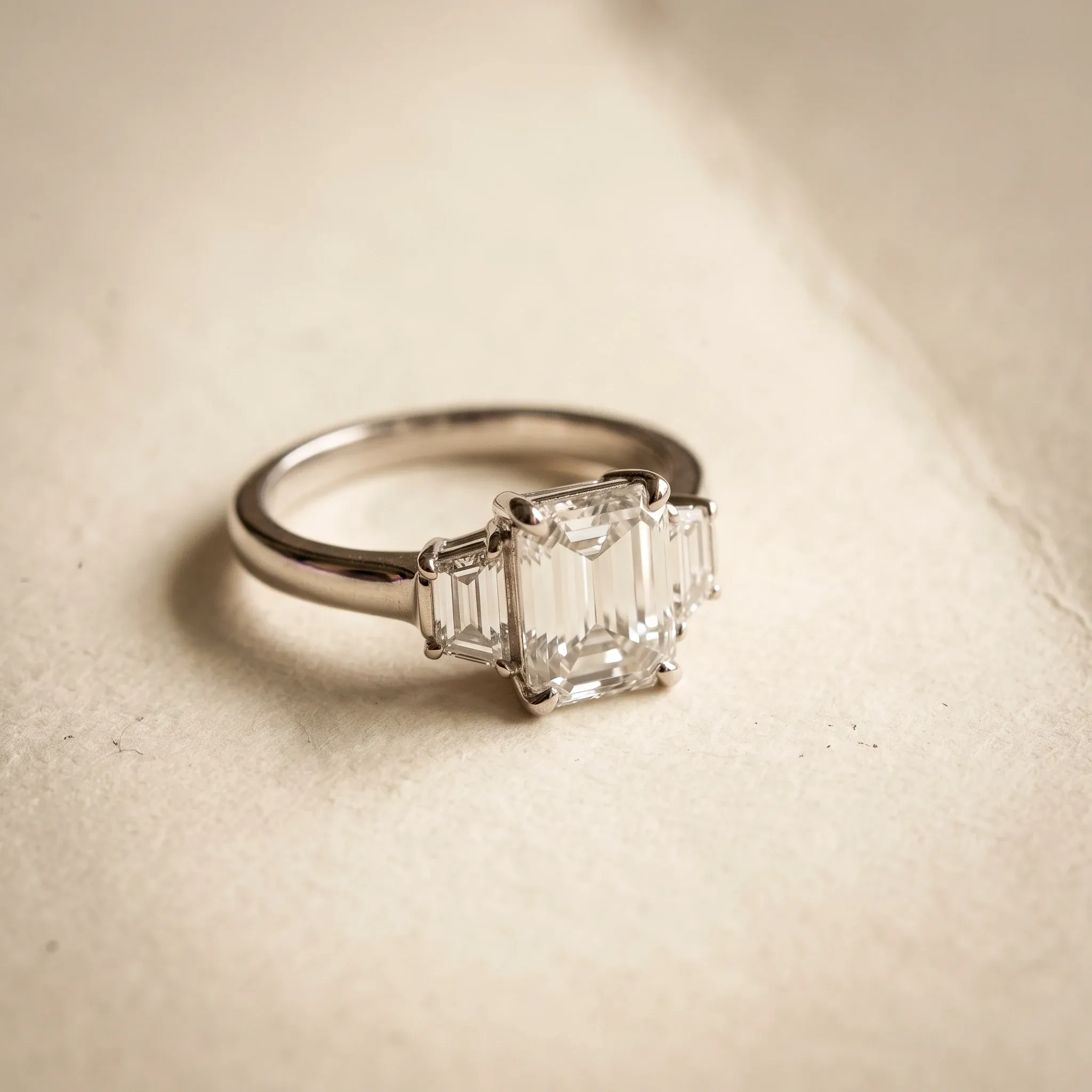 Emerald Cut Three-Stone